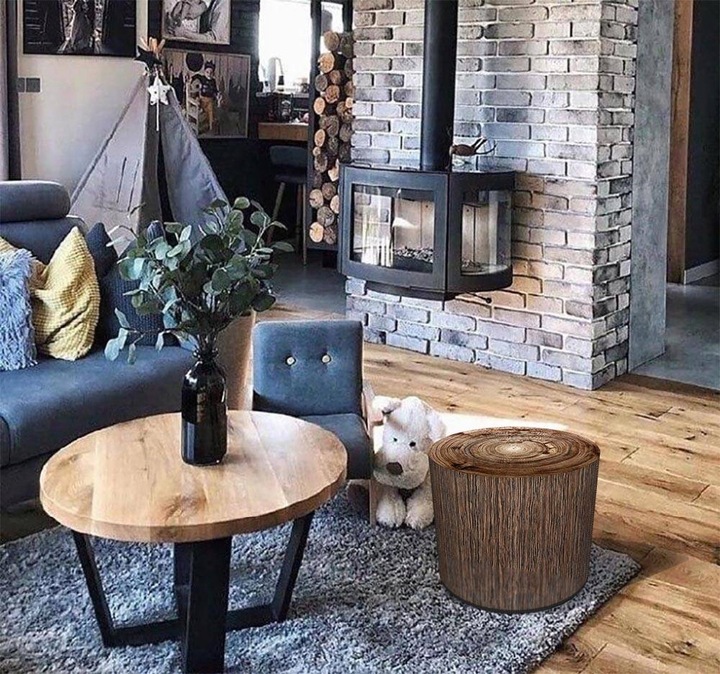 Pufa ogrodowa z Codury, wodoodporna do domu i ogrodu - wzór Kempas