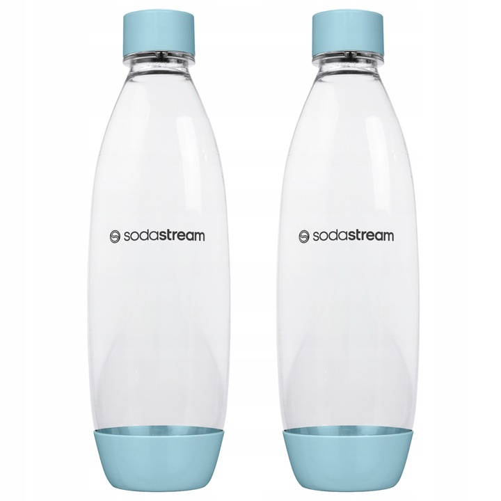 2X BUTLE BUTELKI DO SATURATORA SODASTREAM FUSE 1L FRESH BLUE DO ZMYWARKI