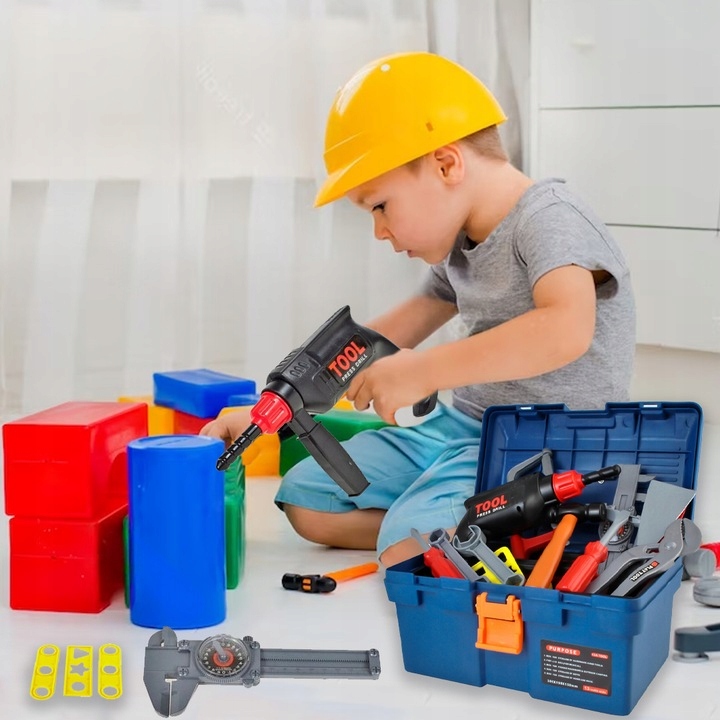 SKRZYNKA KUFEREK Z NARZĘDZIAMI WIERTARKA WARSZTAT ZESTAW MAJSTERKOWICZA