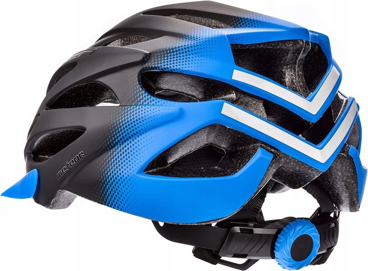 Kask rowerowy niebiesko czarny