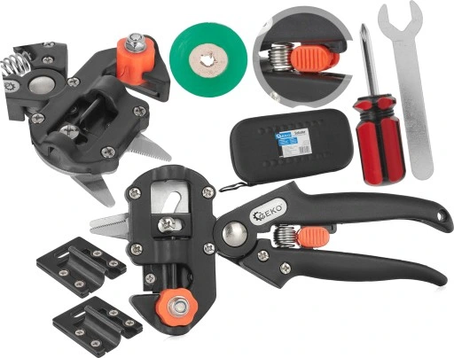 SEKATOR NOŻYCE DO SZCZEPIENIA DRZEW ROŚLIN KRZEWÓW WINOGRON ETUI + TAŚMA