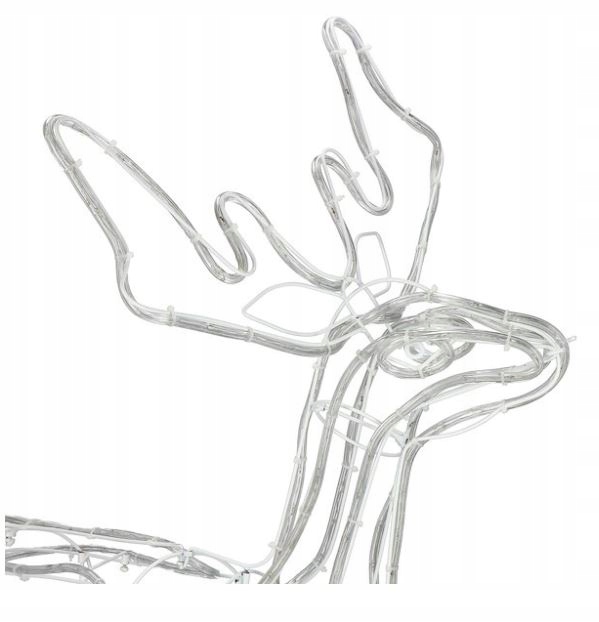 Renifer LED Świąteczny Świecący Figurka Na Zewnątrz XL 85 Duży Niebieski