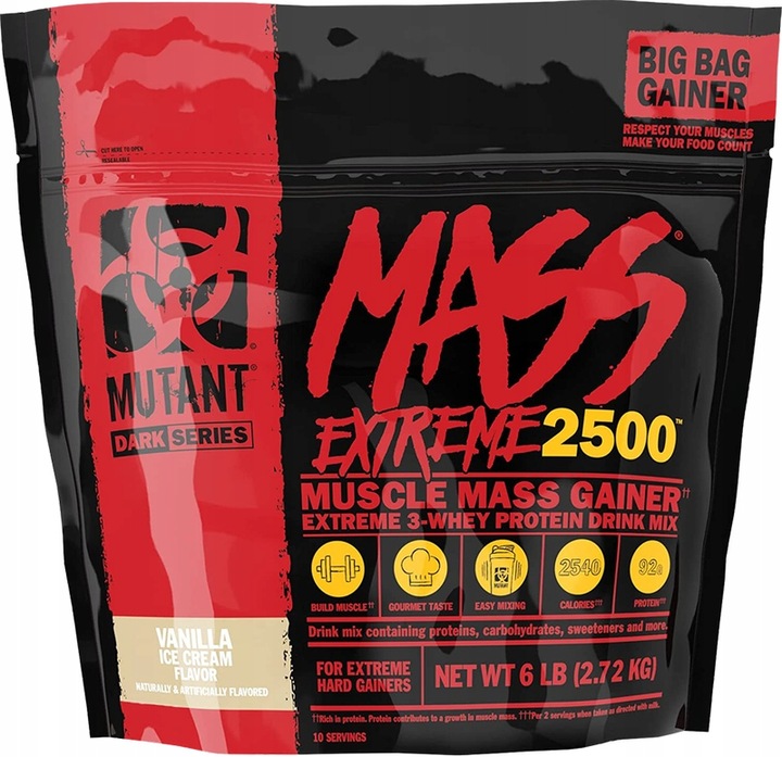 PVL Mutant Mass Extreme 2720g GAINER BIAŁKO Węglowodany Wanilia