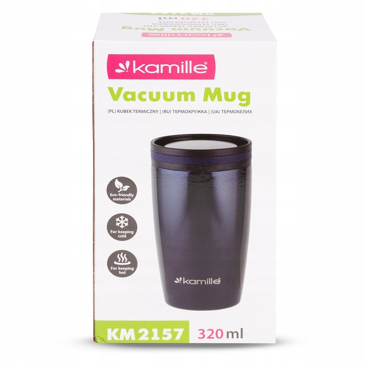 KUBEK TERMICZNY TERMOS BUTELKA BIDON NA KAWĘ HERBATĘ SZCZELNY 320ml KAMILLE