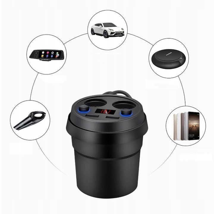 ADAPTER ŁADOWARKI SAMOCHODOWEJ, ROZDZIELACZ ZAPALNICZKI SAMOCHODOWEJ