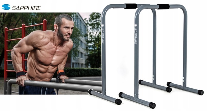 PORĘCZE stacjonarne uchwyty DO POMPEK dipów PODPÓRKI do ćwiczeń METALOWE