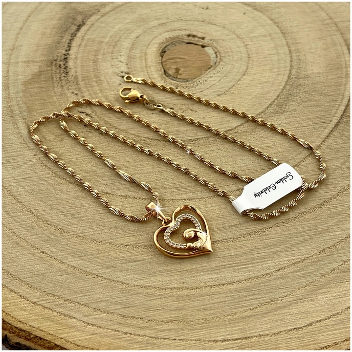 ZŁOTY ŁAŃCUSZEK Z MEDALIKIEM PAMIĄTKA I KOMUNII ŚWIĘTEJ + GRAWER + GRATISY