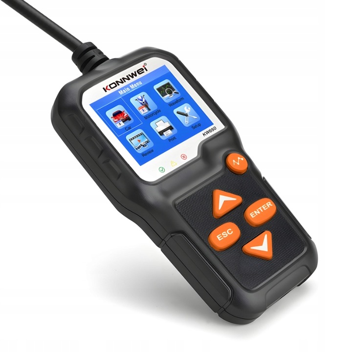 Tester Akumulatorów Konnwei KW650 z LCD Miernik Rozruchu Cyfrowy 6V 12V USB