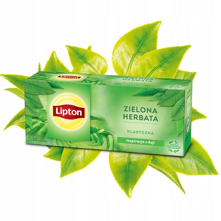 Zestaw Lipton Herbata zielona ekspresowa mix smaków 5x20 torebek + GRATIS
