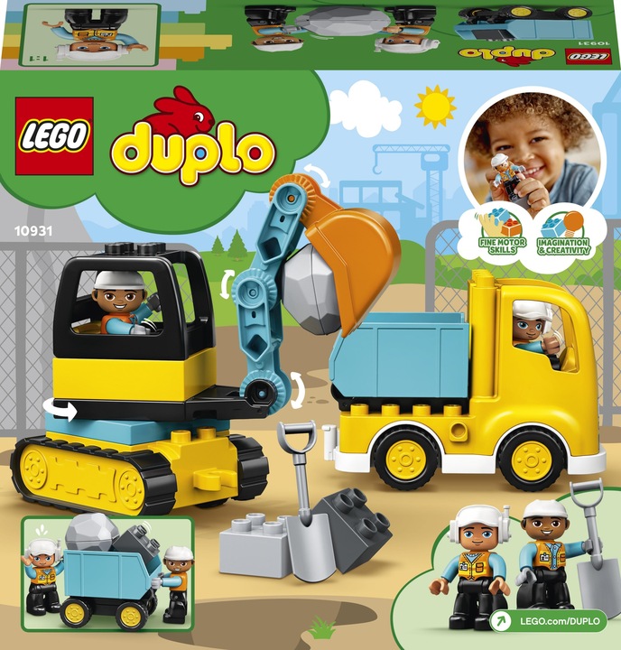 LEGO DUPLO Ciężarówka i koparka gąsienicowa 10931