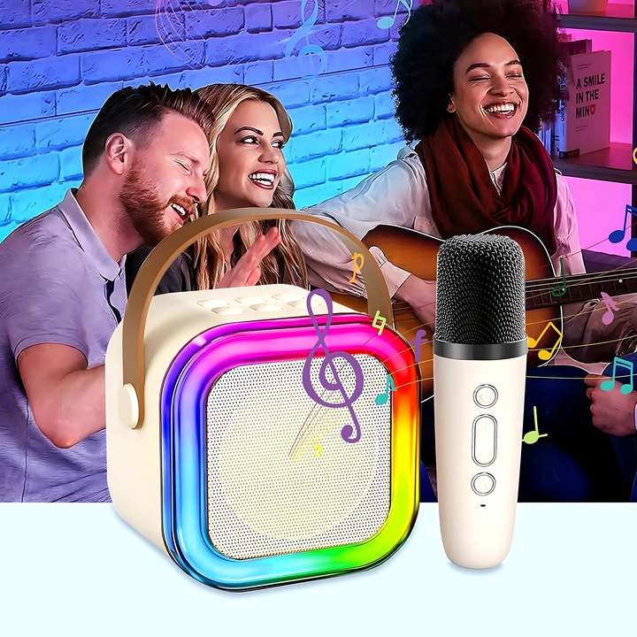 MIKROFON DLA DZIECI KARAOKE ZESTAW głośnik bluetooth bezprzewodowy 2 MIKROF