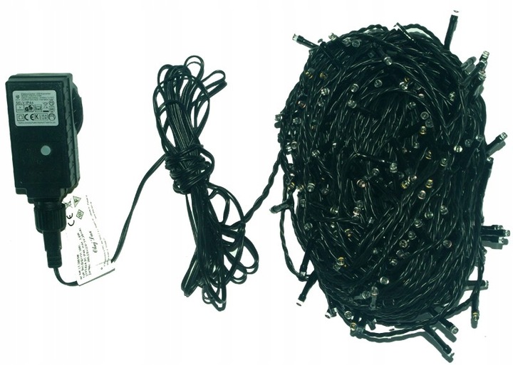 SOPLE ZEWNĘTRZNE 300 LED 15m. TIMER FLASH ŚWIĄTECZNE CHOINKOWE LAMPKI