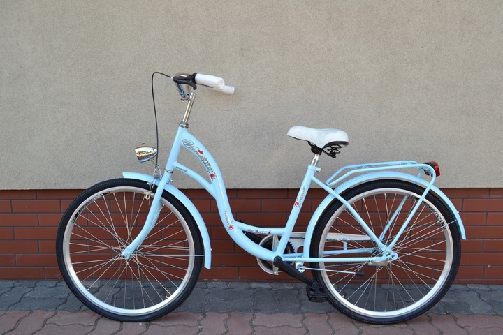 Rower Damski Damka Retro Miejski Vanessa 26 Błękit