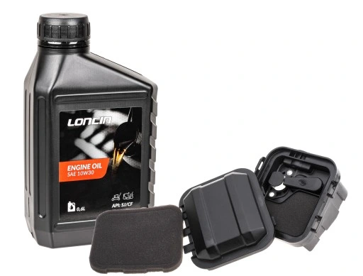 LONCIN OLEJ SILNIKÓW CZTEROSUWOWYCH SAE10W30 FILTR POWIETRZA GĄBKA PRIMER