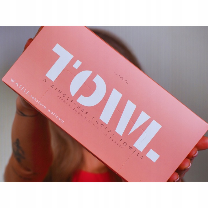 JEDNORAZOWE RĘCZNIKI DO TWARZY 80 szt. - TOWL WAFFLE