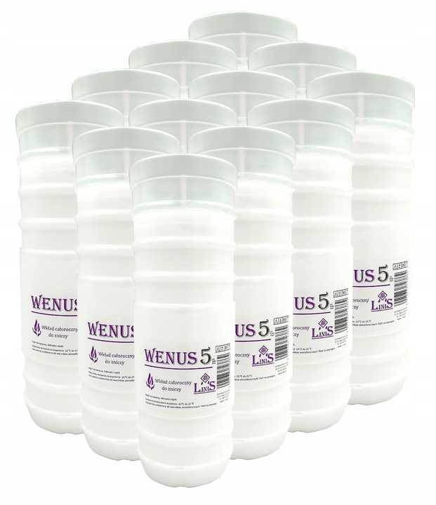 Rewelacyjne wkłady do zniczy Parafinowe Wenus 5 Linis do 5dni