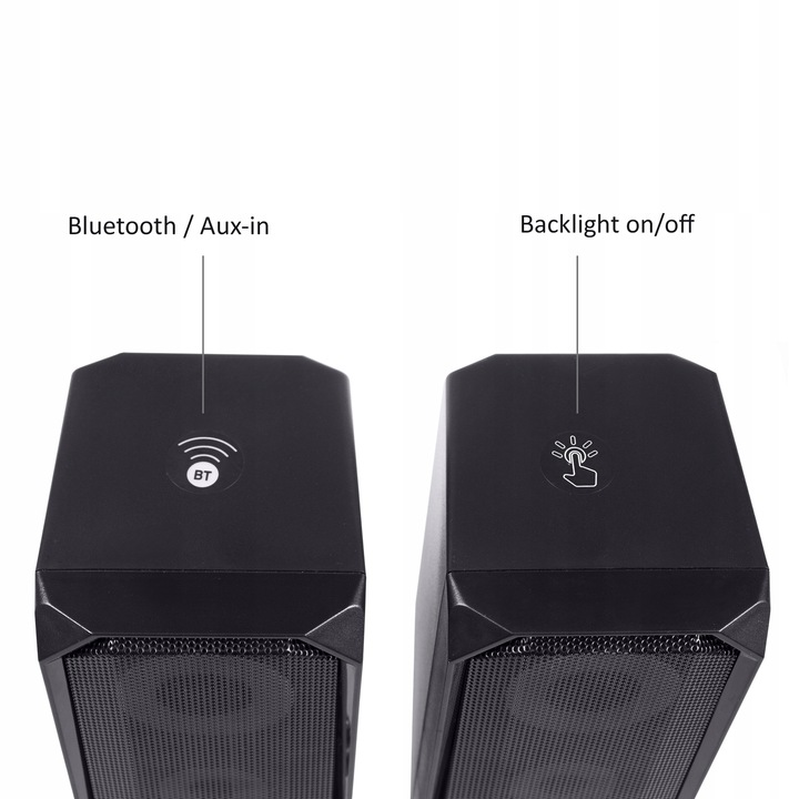 GŁOŚNIKI KOMPUTEROWE ZESTAW 2.0 BLUETOOTH do PC LAPTOPA KOMPUTERA Audiocore