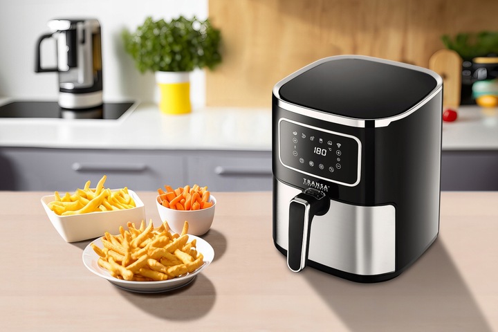 FRYTKOWNICA BEZTŁUSZCZOWA INOX TIMER 6 PROGRAMÓW XXL TRANSA 5L 1700W