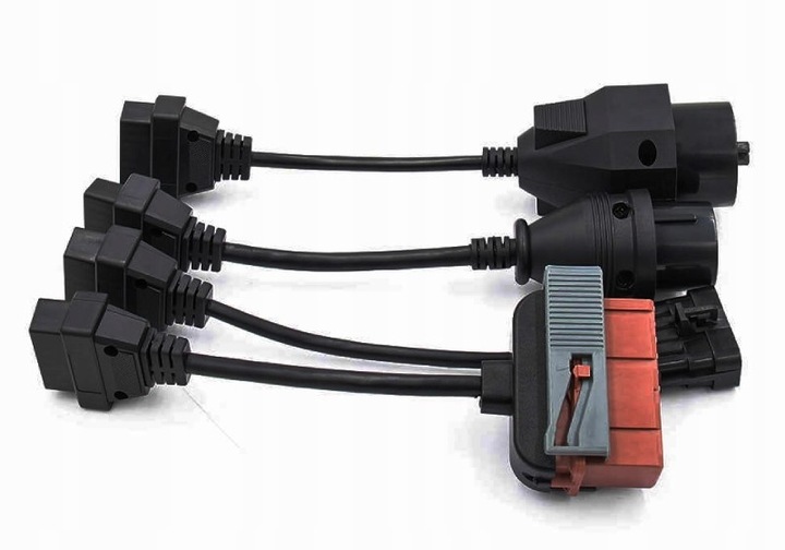 ZESTAW ADAPTERÓW 8 OBD OBDII AUTOCOM DELPHI DS150E WOW KABLE DIAGNOSTYCZNE