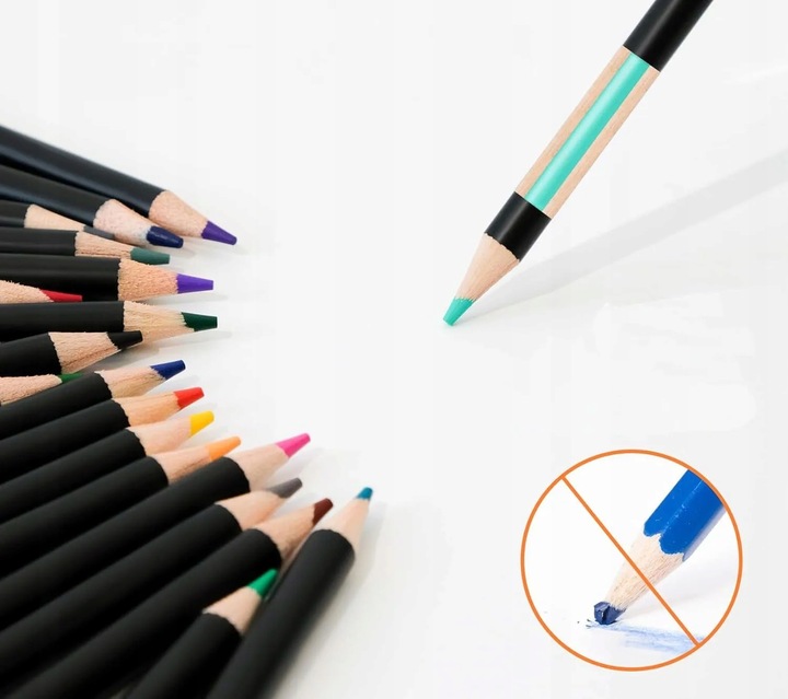 KREDKI OŁÓWKOWE PROFESJONALNE MIĘKKIE DO RYSOWANIA ZESTAW KREDEK 46 W ETUI