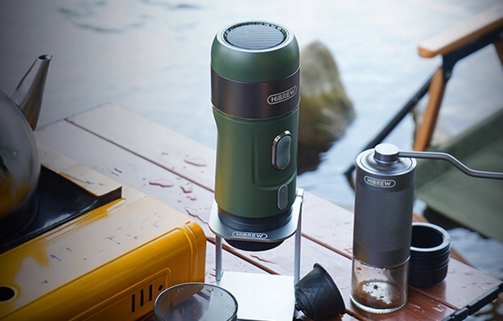 Przenośny Ekspres Do Kawy Hibrew H4b Gn Z Akumulatorem 3w1 15bar 60ml Etui