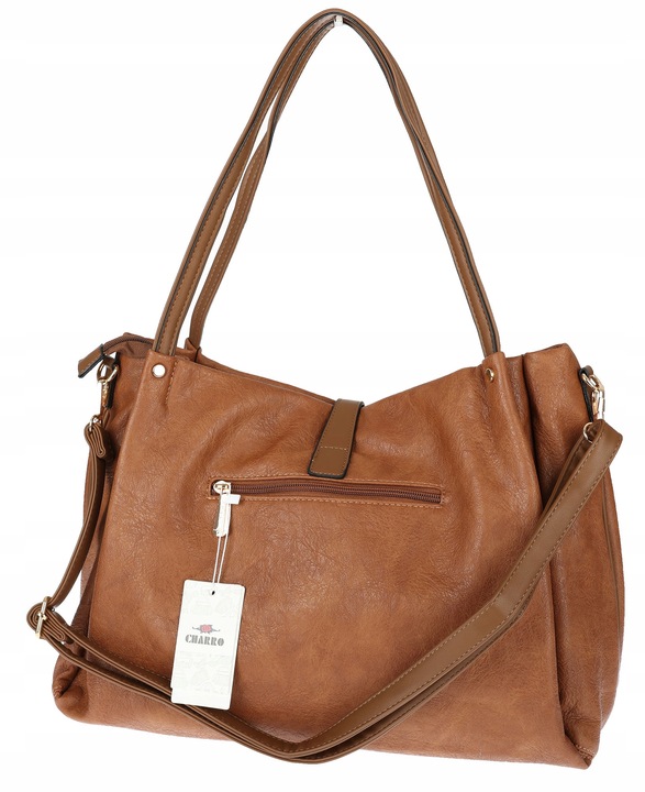 Torebka Damska listonoszka Shopperka na ramię pojemna CH3319 Brązowa