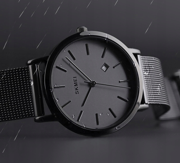 Zegarek damski SKMEI bransoleta mesh datownik czytelna tarcza