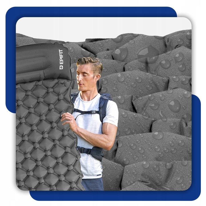 Materac Samopompujący Jednoosobowy Pojedynczy do Spania Pod Namiot 190x60cm