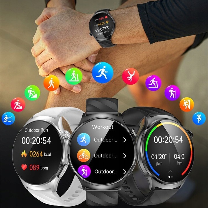 SMARTWATCH Rubicon ROZMOWY Menu PL TEMPERATURA SPORT ALWAYS DISPLAY