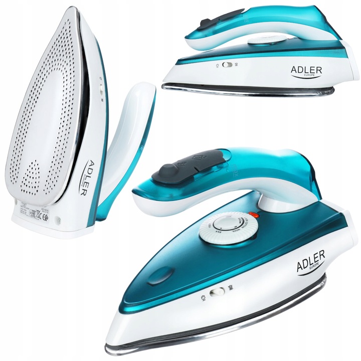 MAŁE ŻELAZKO TURYSTYCZNE Z FUNKCJĄ PARY 1700W SKŁADANE CERAMICZNE PODRÓŻNE