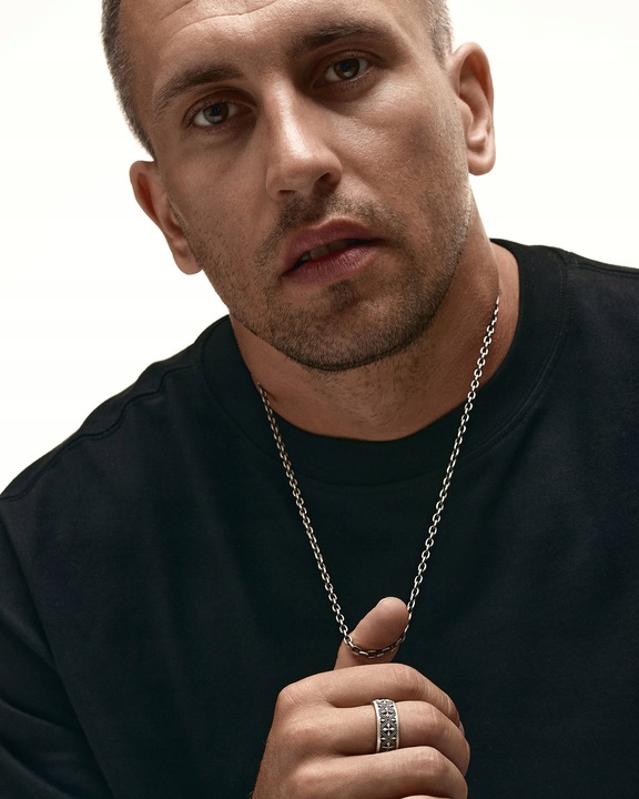 ŁAŃCUSZEK SREBRNY MĘSKI 925 NASZYJNIK - splot KOTWICZNY 55