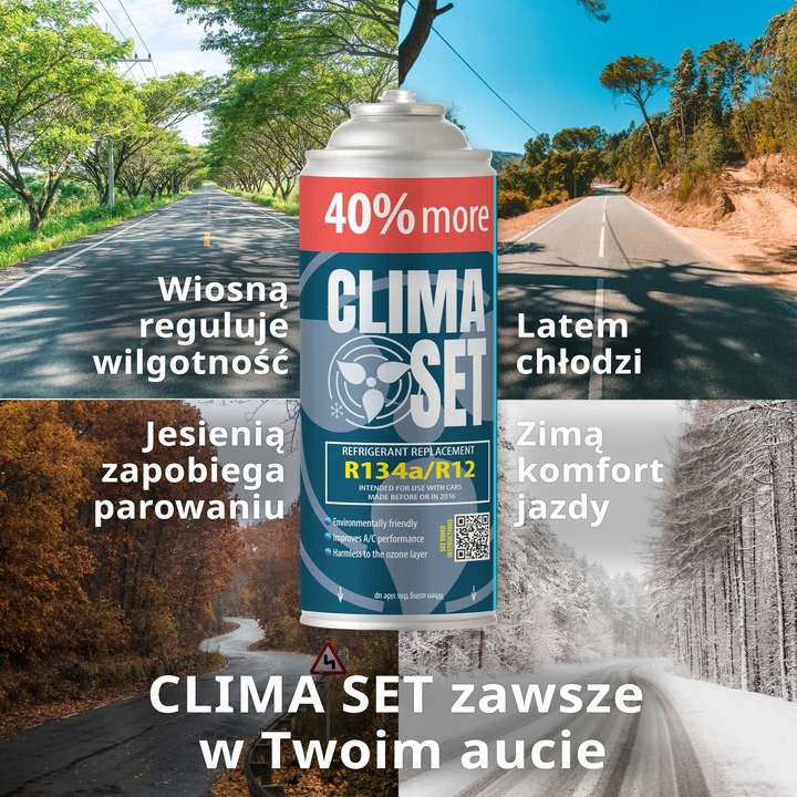 Gaz do klimatyzacji R134a 626g XL z przewodem ClimaSet