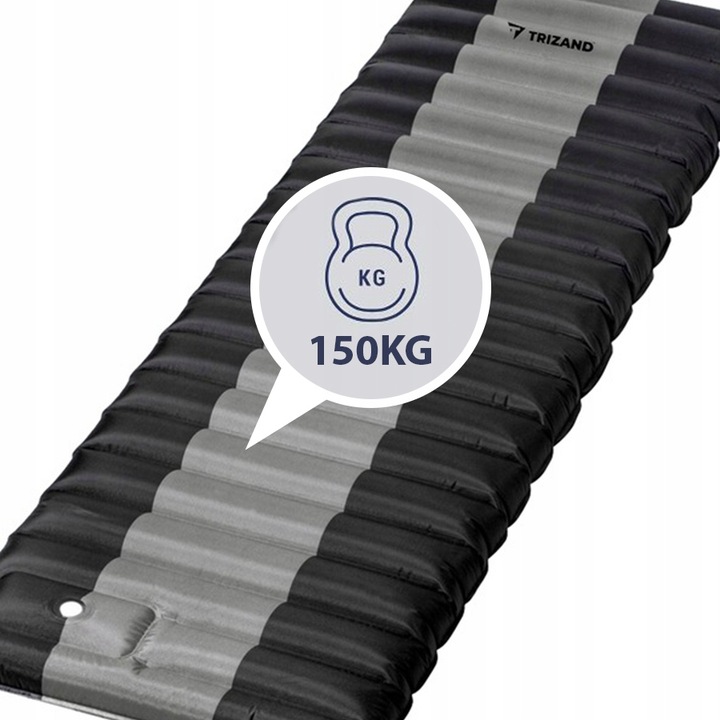 MATERAC DMUCHANY TURYSTYCZNY DO NAMIOTU ZWIJANY MOCNY + WBUDOWANA POMPKA