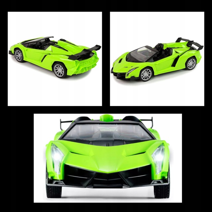 SAMOCHÓD ZDALNIE STEROWANY AUTO NA PILOTA RC POJAZD DLA DZIECKA LED PREZENT