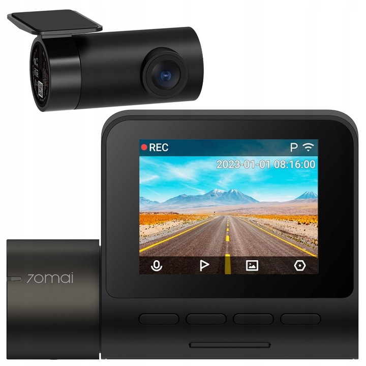 Kamera samochodowa 70mai Wideorejestrator A200 + tylna RC11+ parking+ 128GB