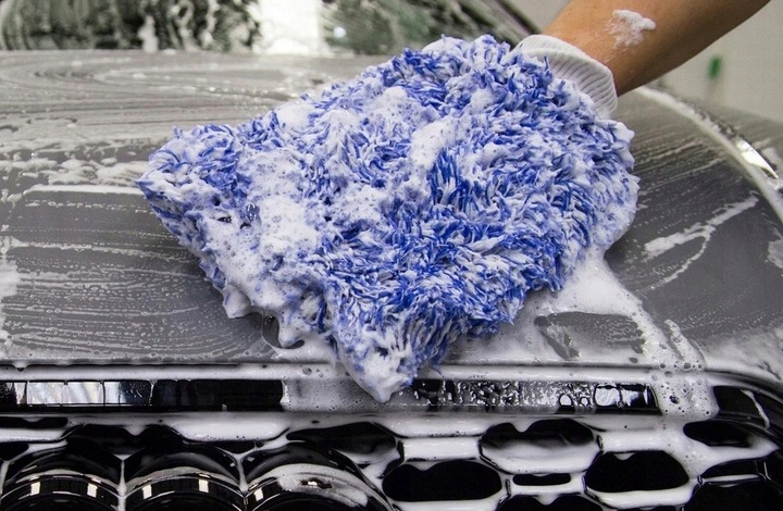 Rękawica do mycia samochodu niecieska CZYSTY