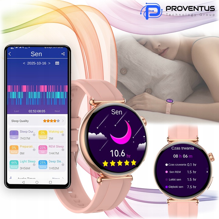 ZEGAREK SMARTWATCH DAMSKI FUNKCJA ROZMOWY EKG CIŚNIENIE MENU PL KARDIOWATCH