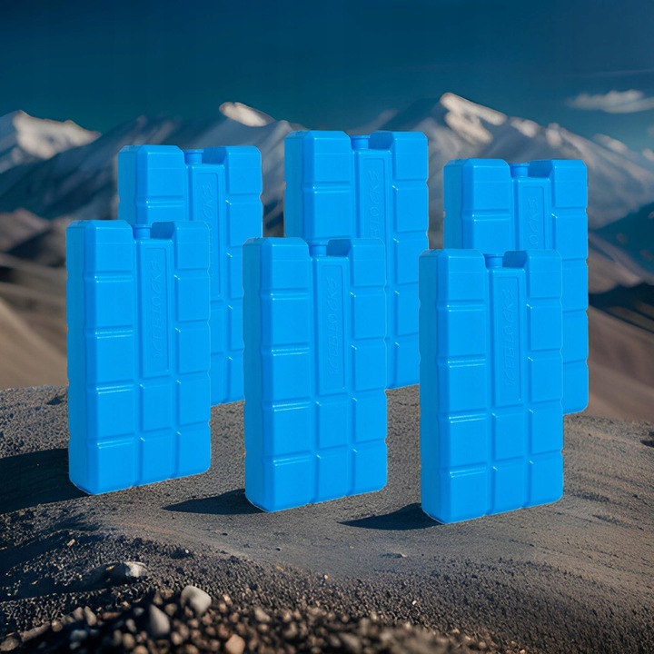 ZESTAW 6 WKŁADÓW 400 ML, 6 x WKŁAD CHŁODZĄCY, DO LODÓWKI TURYSTYCZNEJ