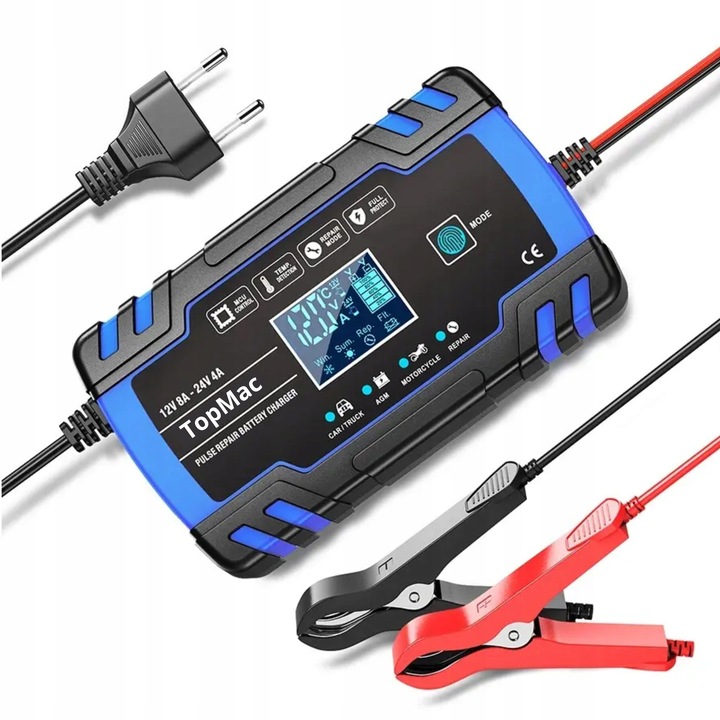 PROSTOWNIK DO AKUMULATORA FUNKCJA NAPRAWY SAMOCHODOWY AUTOMATYCZNY |12V 8A