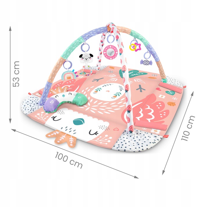 MATA EDUKACYJNA INTERAKTYWNA DLA NIEMOWLĄT DWUSTRONNA DUŻA XXL 5w1 NUKIDO