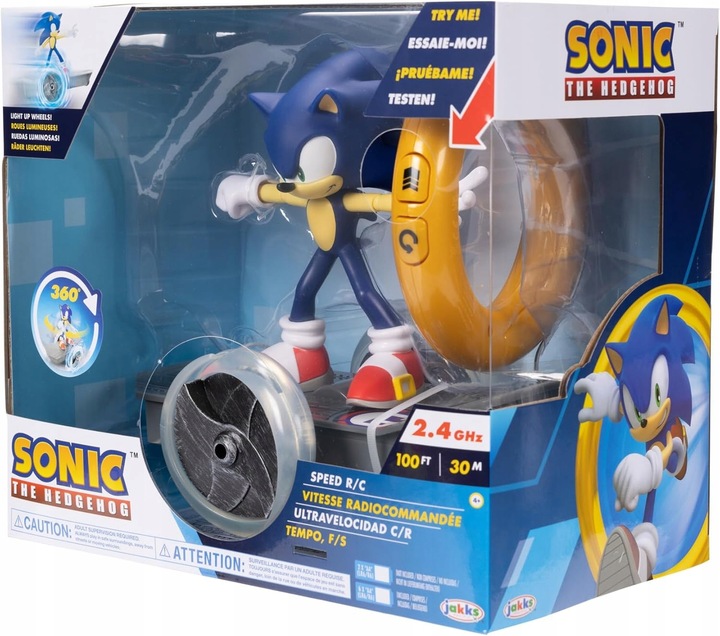JAKKS ZESTAW SONIC THE HEDGEHOG FIGURKA NA ZDALNIE STEROWANYM POJEŹDZIE