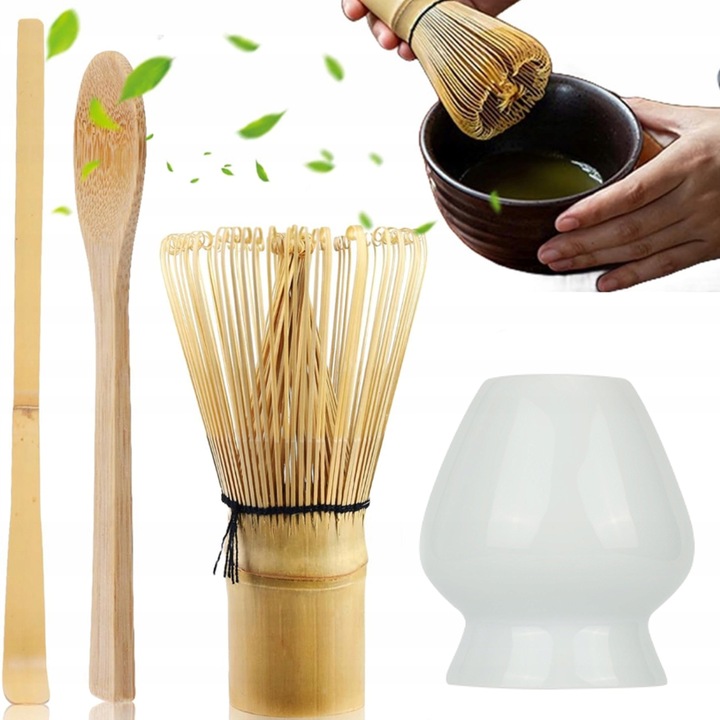 TRZEPACZKA DO MATCHY, ZESTAW 4 SZT DO HERBATY MATCHA, ZESTAW MIOTEŁ MATCHA