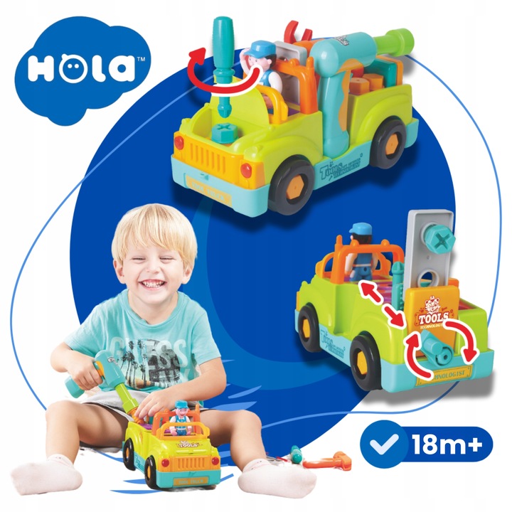 Auto do skręcania rozkręcania mały mechanik jeździ gra interaktywny