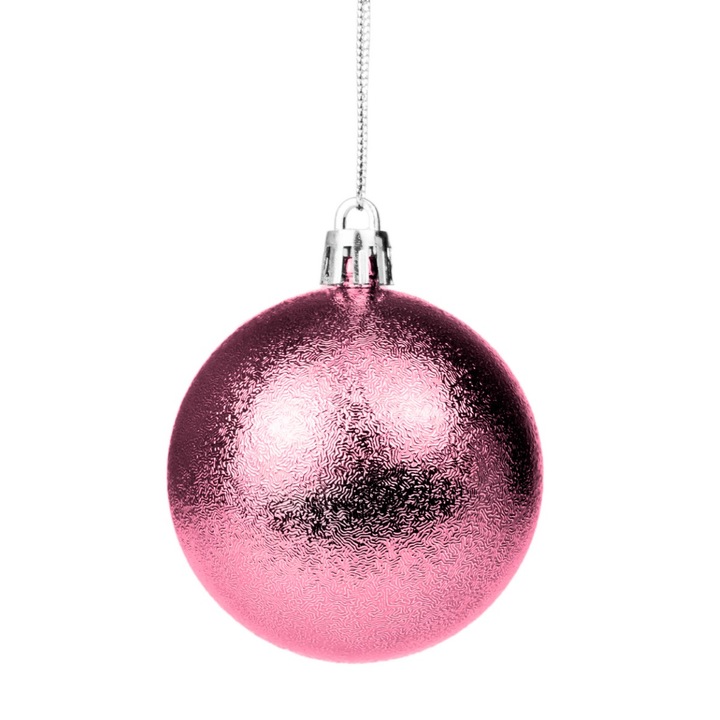 BOMBKI CHOINKOWE NIETŁUKĄCE 6/4/3CM ZESTAW OZDÓB CHOINKOWYCH 101 SZT RÓŻOWY