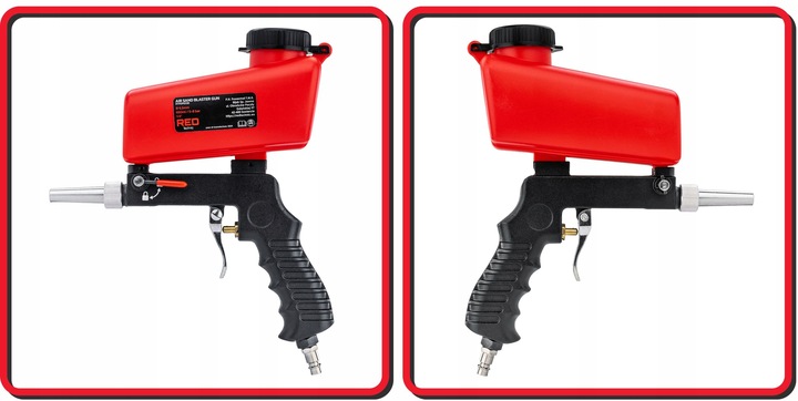 PISTOLET DO PIASKOWANIA ZE ZBIORNIKIEM PNEUMATYCZNY 650ML 1/4" 8BAR 6,5 MM