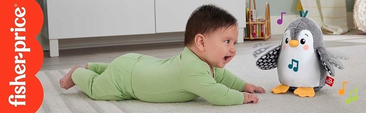 FISHER PRICE MUZYCZNY PINGWINEK KIWACZEK pluszowa zabawka dla niemowląt