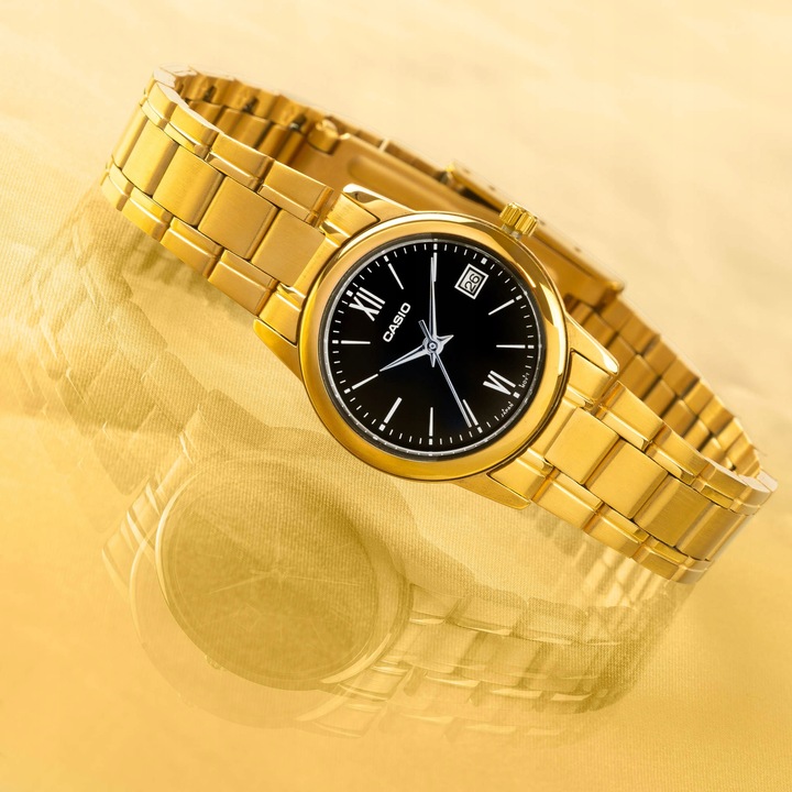 ZEGAREK CASIO ZŁOTY, POZŁACANY 24 KARATOWYM PRAWDZIWYM ZŁOTEM + GRAWER