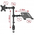 Uchwyt do monitora 10-32 i laptopa 12-17cali Biurkowy Regulowany