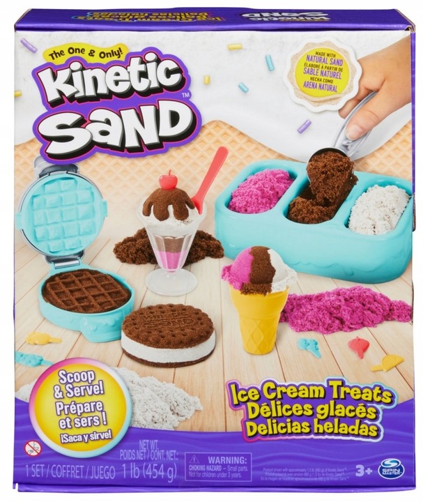 Kinetic Sand Lodowe przysmaki Zestaw z piaskiem kinetycznym Lodziarnia