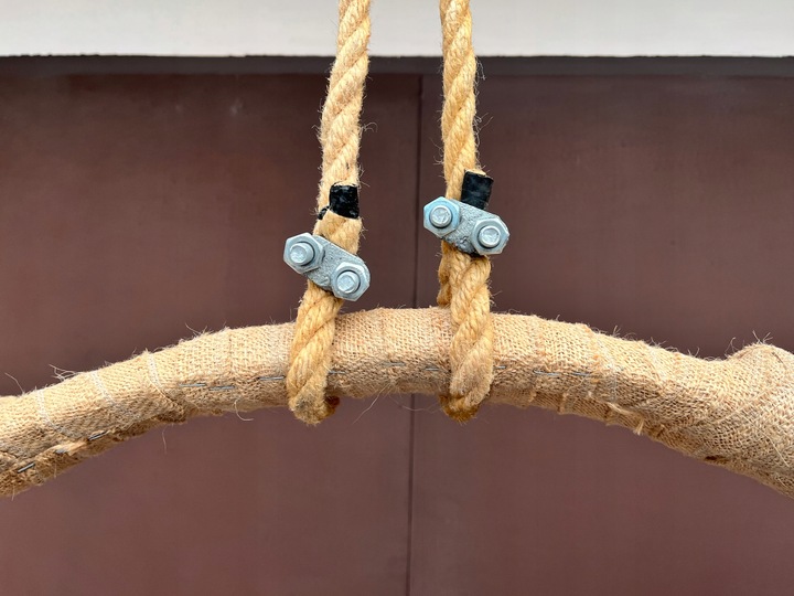 Huśtawka wiklinowa z poduszką DWA WZORY hamak wiklinowy 100 cm